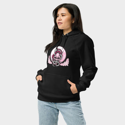 LouVoyage - Hoodie Women - Demon Snake - Black & White - XS/3XL