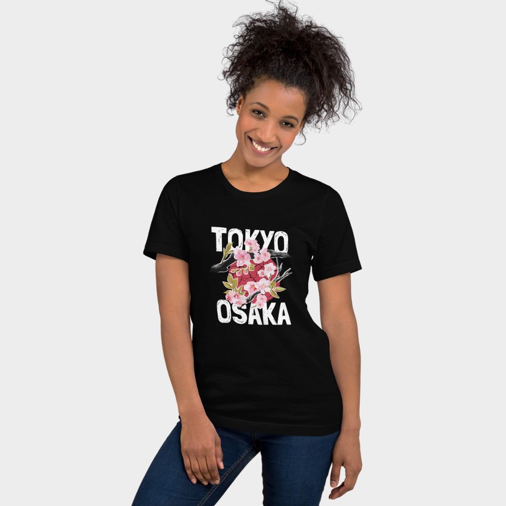 LouVoyage - T-shirt Women - Tokyo x Osaka - Black - XS/3XL