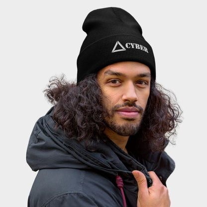 LouVoyage - Beanie Men - Embroidery - Urban Style - Black & Gray