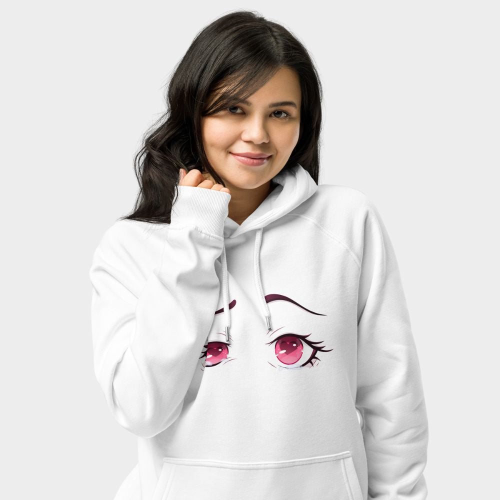 LouVoyage - Hoodie Women - Eyes Contact - White - XS/3XL