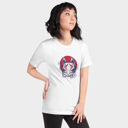 LouVoyage - T-shirt Women - Kitsune Mask - Black - XS/3XL