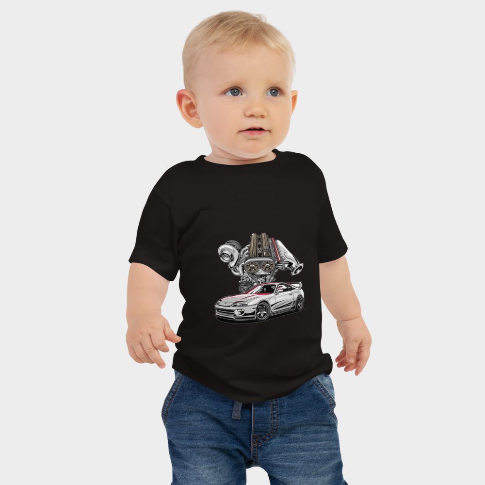 LouVoyage - T-shirt Baby - Supra Motor - Black & White - 6/24M