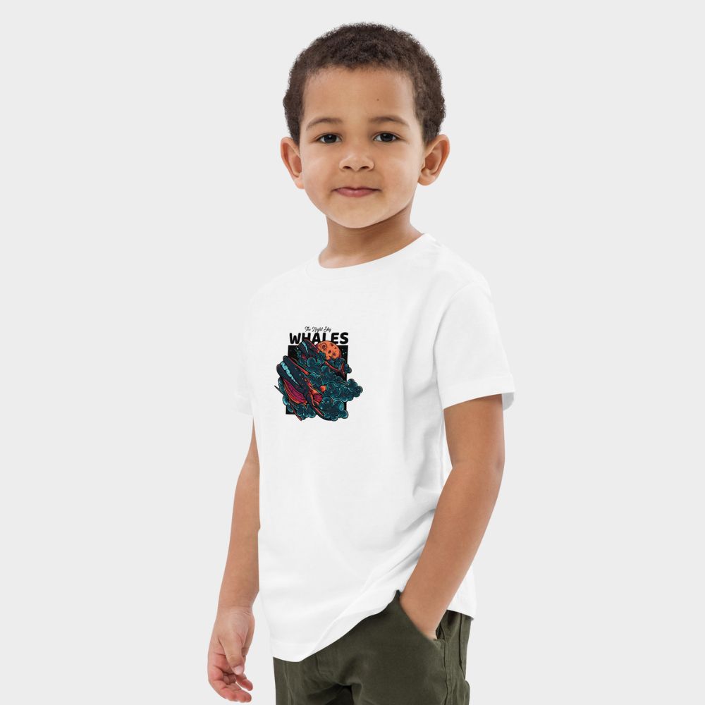 LouVoyage - T-shirt Boys - Whales - White - 3/13Y