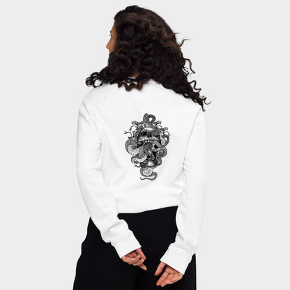 LouVoyage - Pullover Women - Snake & Skull - White & Black - XS/3XL