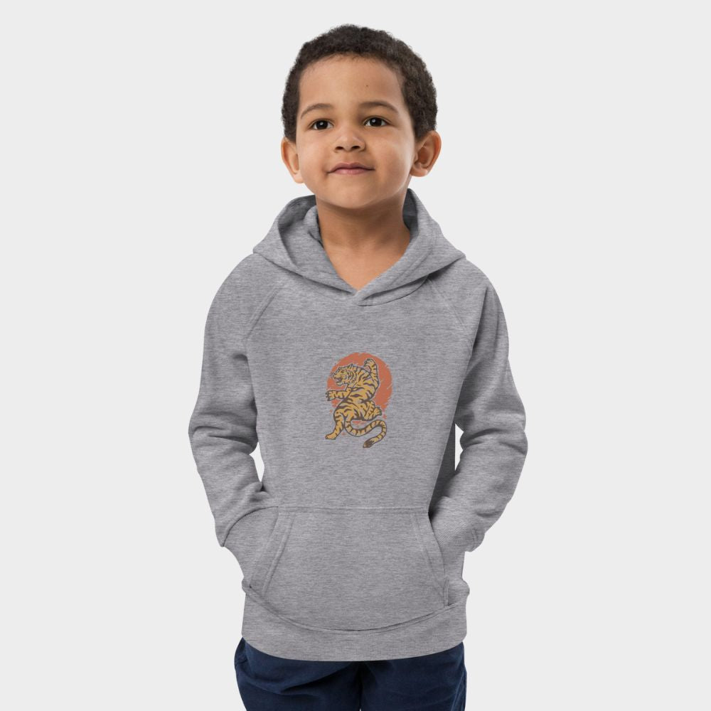 LouVoyage - Hoodie Boys - Japanese Tiger Style - Gray - 4/12Y