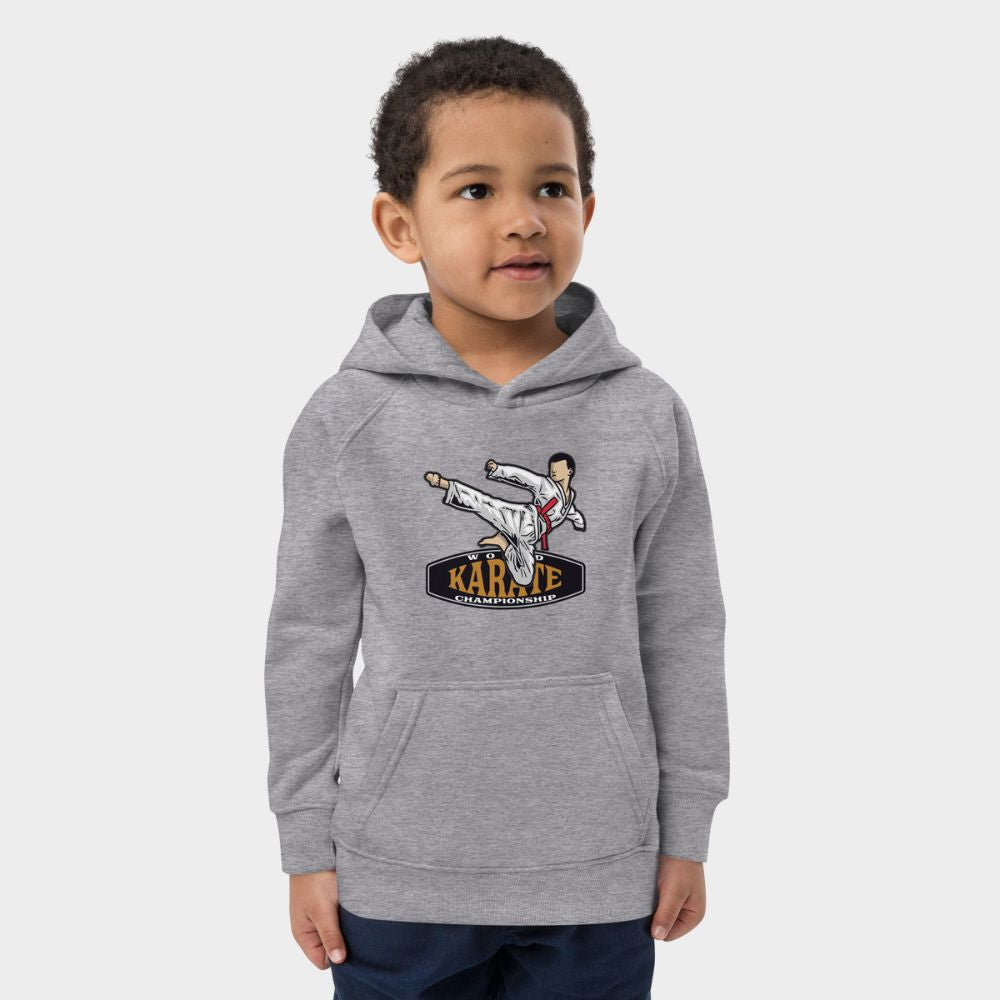 LouVoyage - Hoodie Boys - Karate Style - Black & Gray - 4/12Y