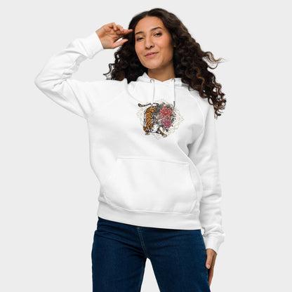 LouVoyage - Hoodie Women - Flower x Tiger - White - XS/3XL