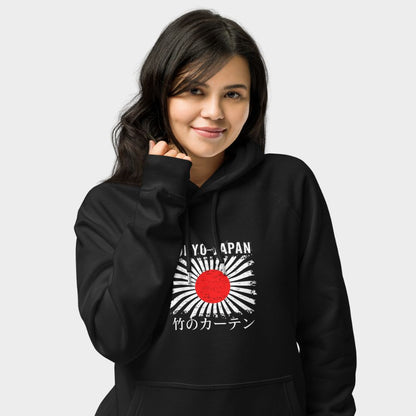 LouVoyage - Hoodie Women - Tokyo Flag - Black - XS/3XL