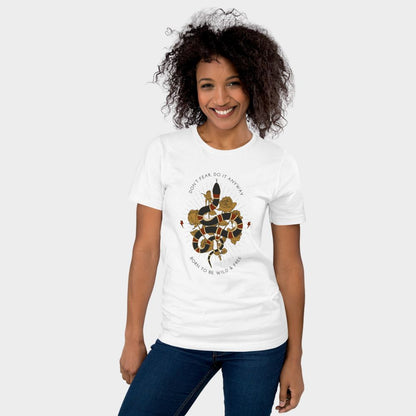 LouVoyage - T-shirt Women - Snake Phylosophy - White & Gray - XS/3XL