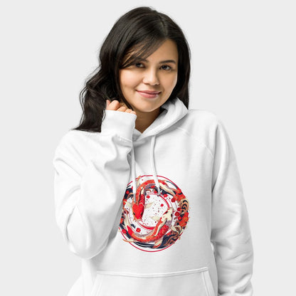 LouVoyage - Hoodie Women - Yin Yang Illustration - Black & White - XS/3XL