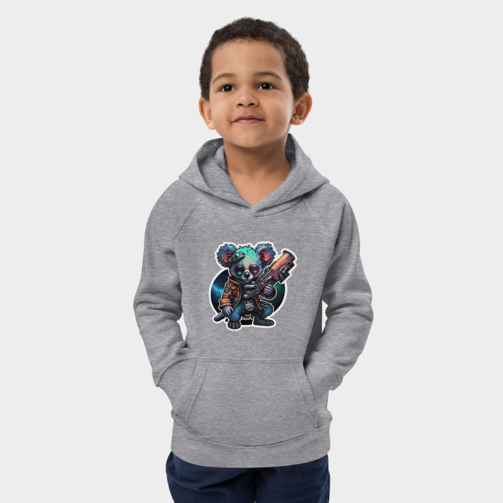 LouVoyage - Hoodie Boys - Delta Koala - Black & Gray - 4/12Y