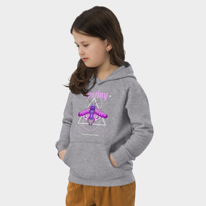 LouVoyage - Hoodie Girls - Buterfly Destiny - Black & Gray - 4/12Y