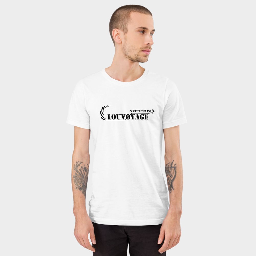 LouVoyage - T-shirt Men - Urban Style - White & Gray - XS/3XL