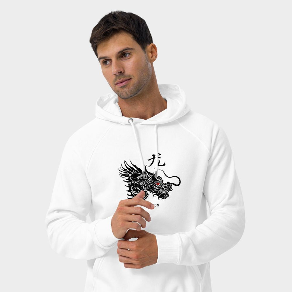 LouVoyage - Hoodie Men - Chinese Dragon - White - XS/3XL