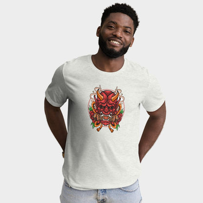 LouVoyage - T-shirt Men - Demon Oni - White - XS/3XL