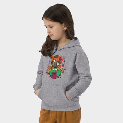 LouVoyage - Hoodie Girls - Ramen Monster - Gray - 4/12Y