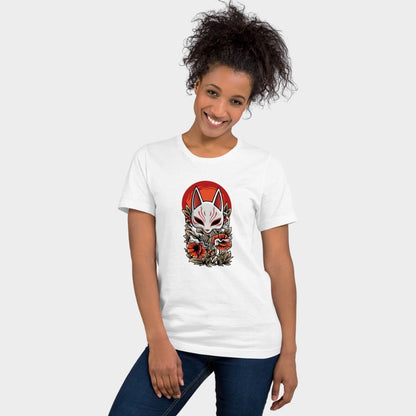 LouVoyage - T-shirt Women - Kitsune Illustration - Black & White - XS/3XL