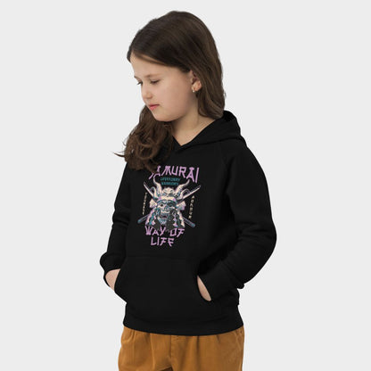 LouVoyage - Hoodie Girls - Way of Samurai Life - Black - 4/12Y