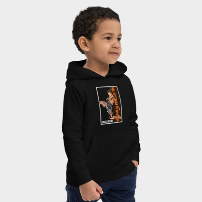 LouVoyage - Hoodie Boys - Muay Thai Fighter - Black - 4/12Y