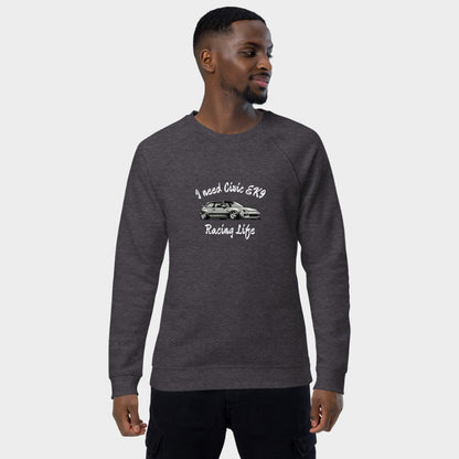 LouVoyage - Pullover Men - I Need Civic EK-9 - Black & Gray - XS/3XL