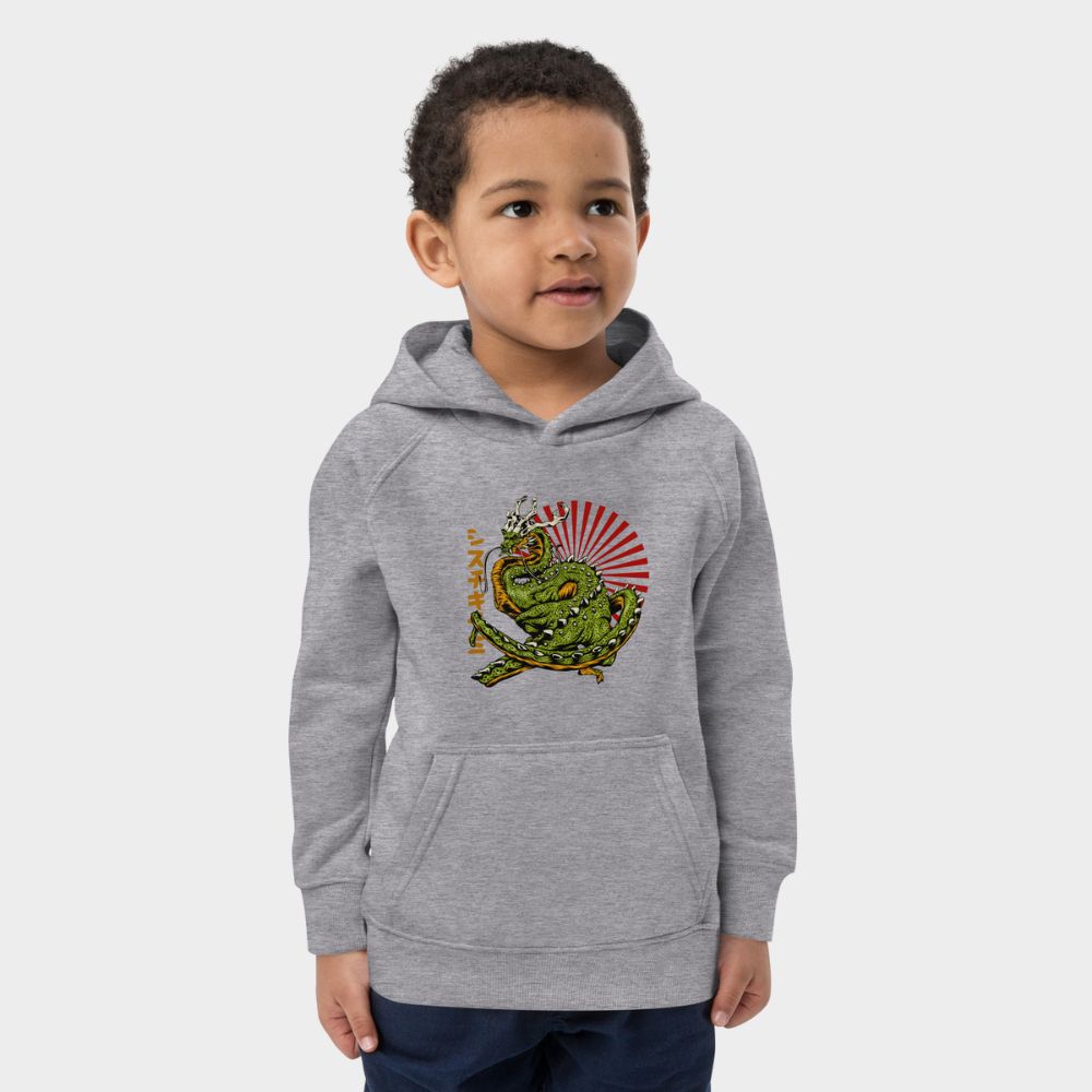 LouVoyage - Hoodie Boys - Japanese Dragon - Black & Gray - 4/12Y