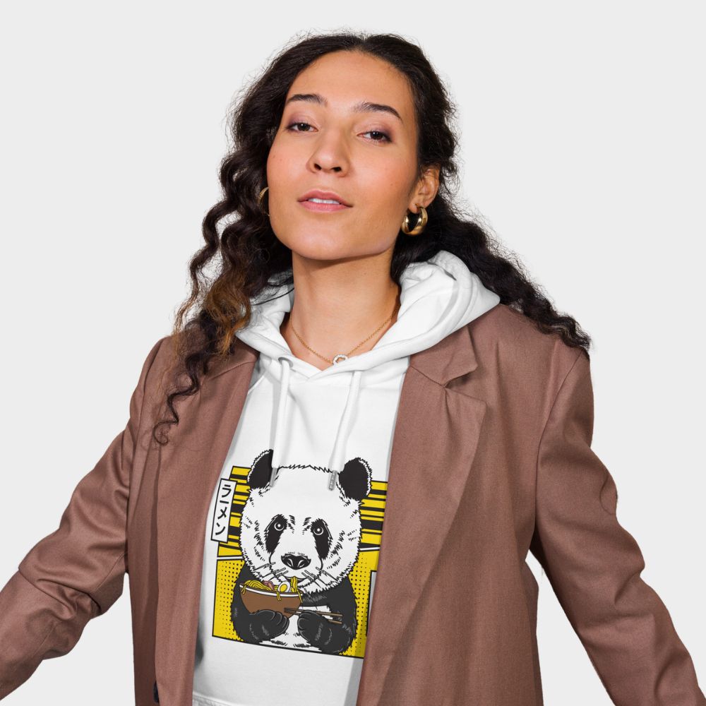 LouVoyage - Hoodie Women - Panda x Ramen - White - XS/3XL