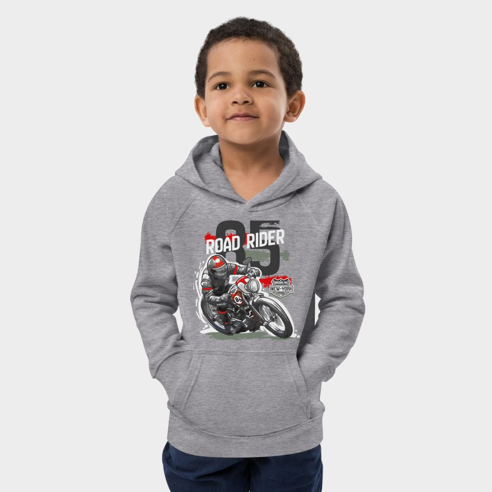 LouVoyage - Hoodie Boys - Road Rider - Gray - 4/12Y