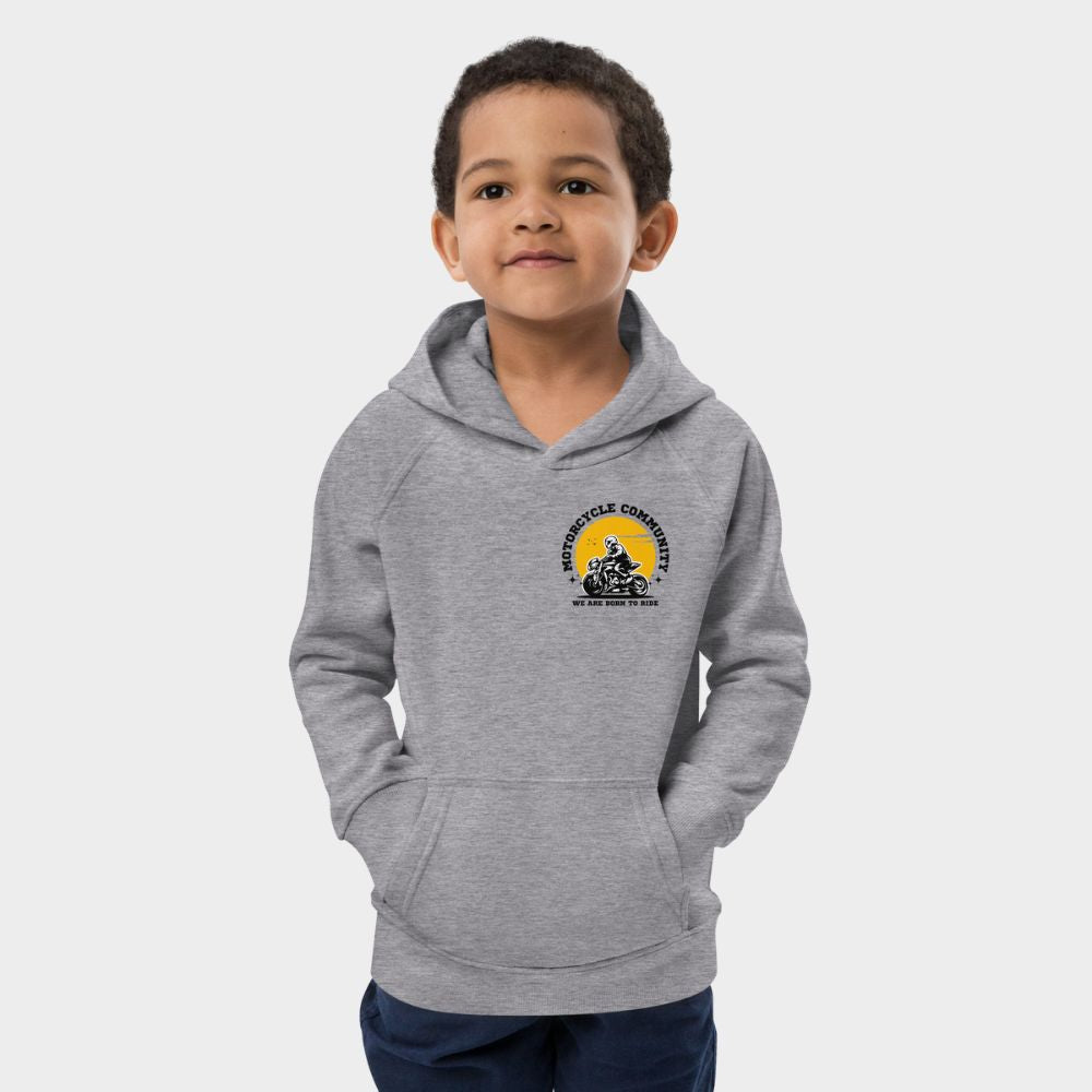 LouVoyage - Hoodie Boys - Motorcycle Community - Gray - 4/12Y