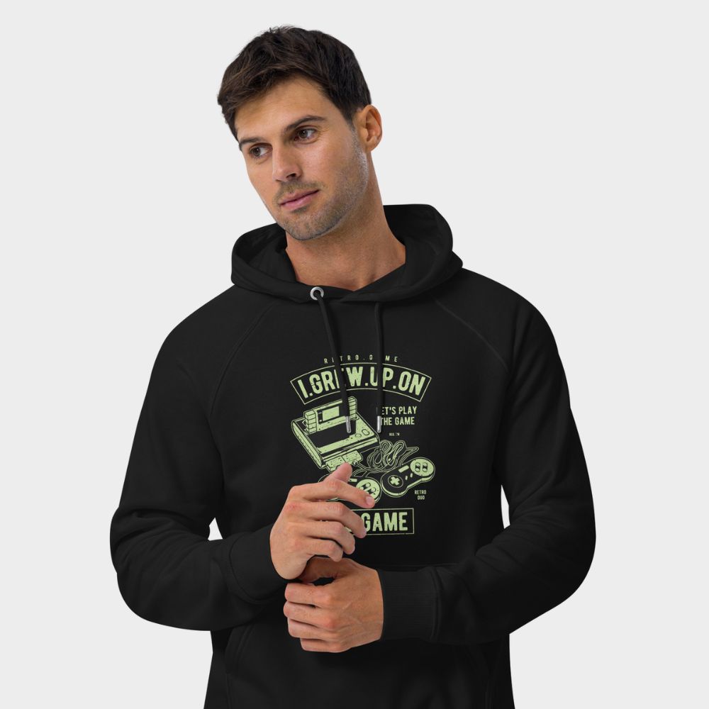 LouVoyage - Hoodie Men - Vintage Gaming - Black - XS/3XL