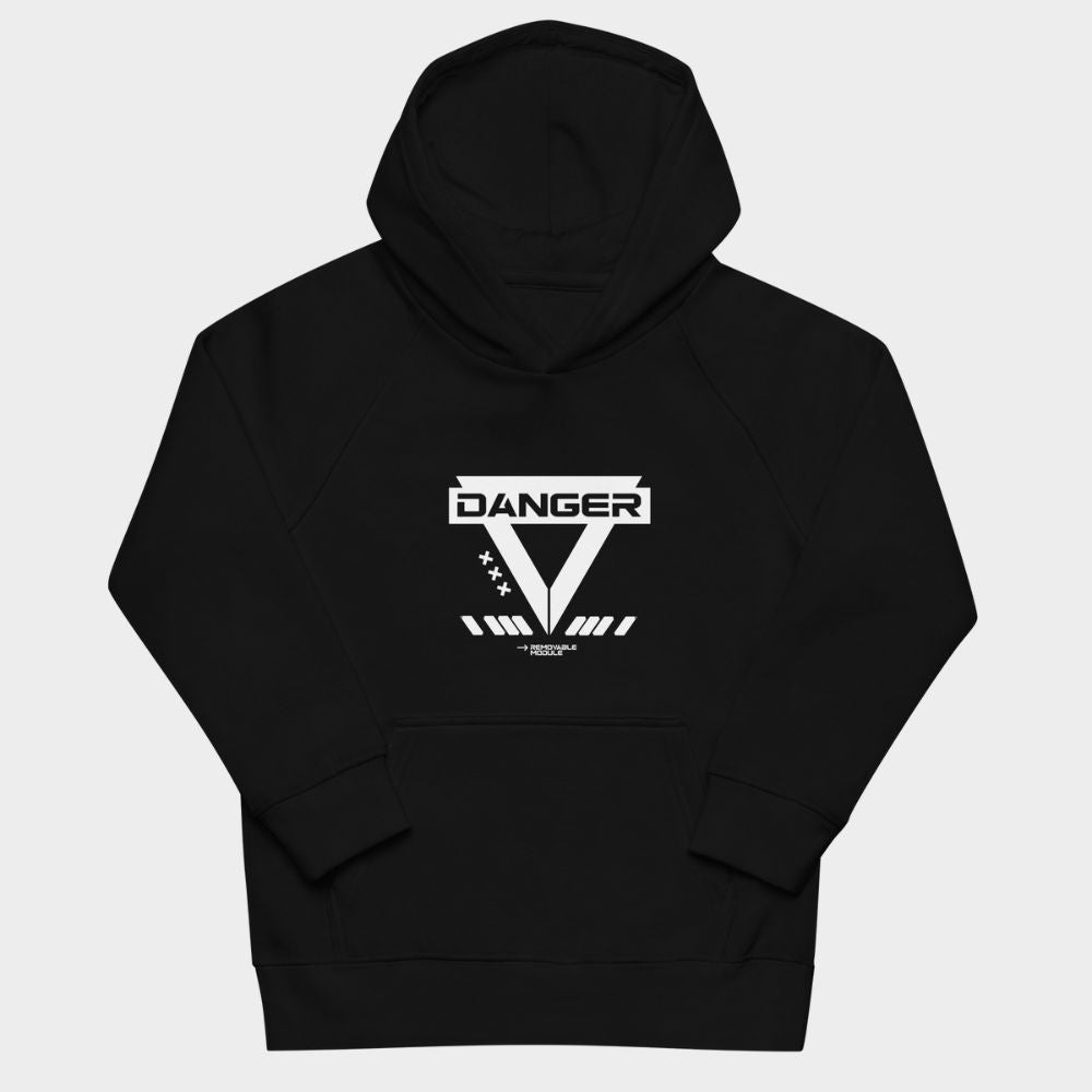 LouVoyage - Hoodie Boys - Danger Activated - Black & Gray - 4/12Y