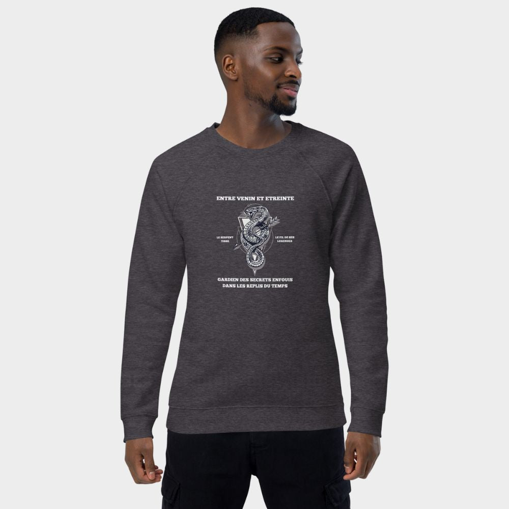 LouVoyage - Pullover Men - Snake's Motto - Black & Gray - XS/3XL