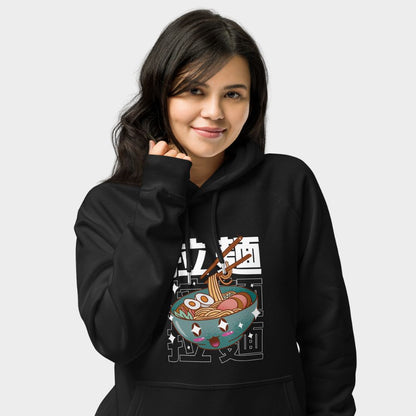 LouVoyage - Hoodie Women - Kawaii Noodle - Black - XS/3XL