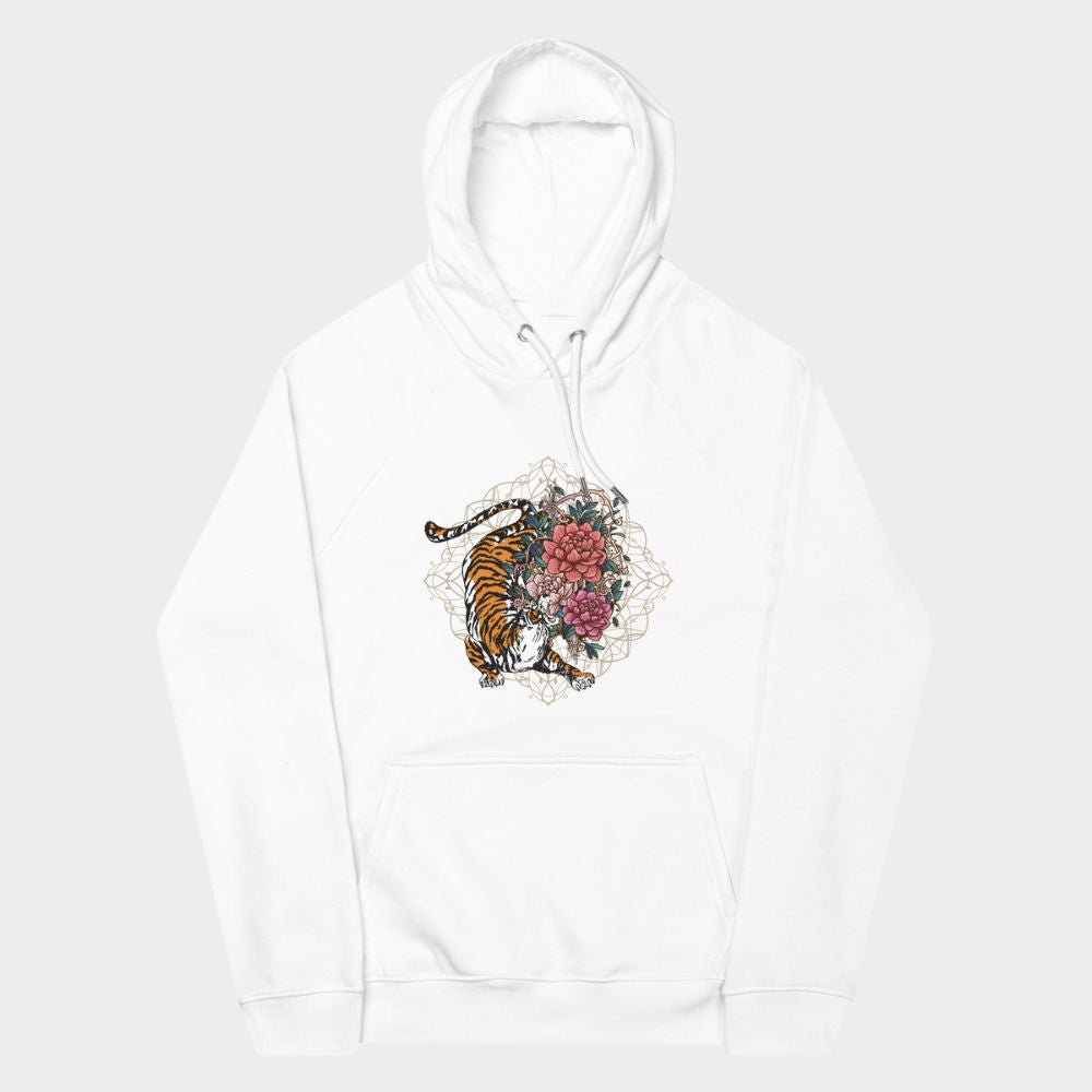 LouVoyage - Hoodie Women - Tiger Illustration - White - XS/3XL