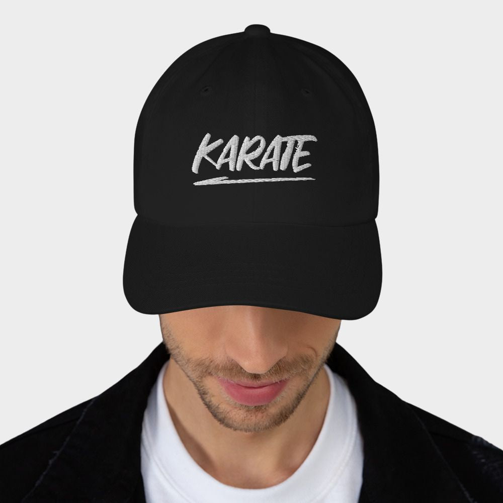 LouVoyage - Cap Men - Embroidery - Karate - Black