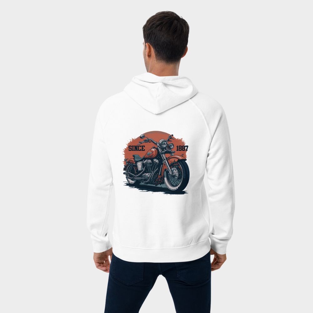 LouVoyage - Hoodie Men - Cafe Racer - White - XS/3XL