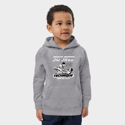 LouVoyage - Hoodie Boys - Technical BJJ - Black & Gray - 4/12Y