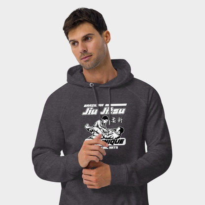 LouVoyage - Hoodie Men - Jiu Jitsu Technique - Black & Gray - XS/3XL