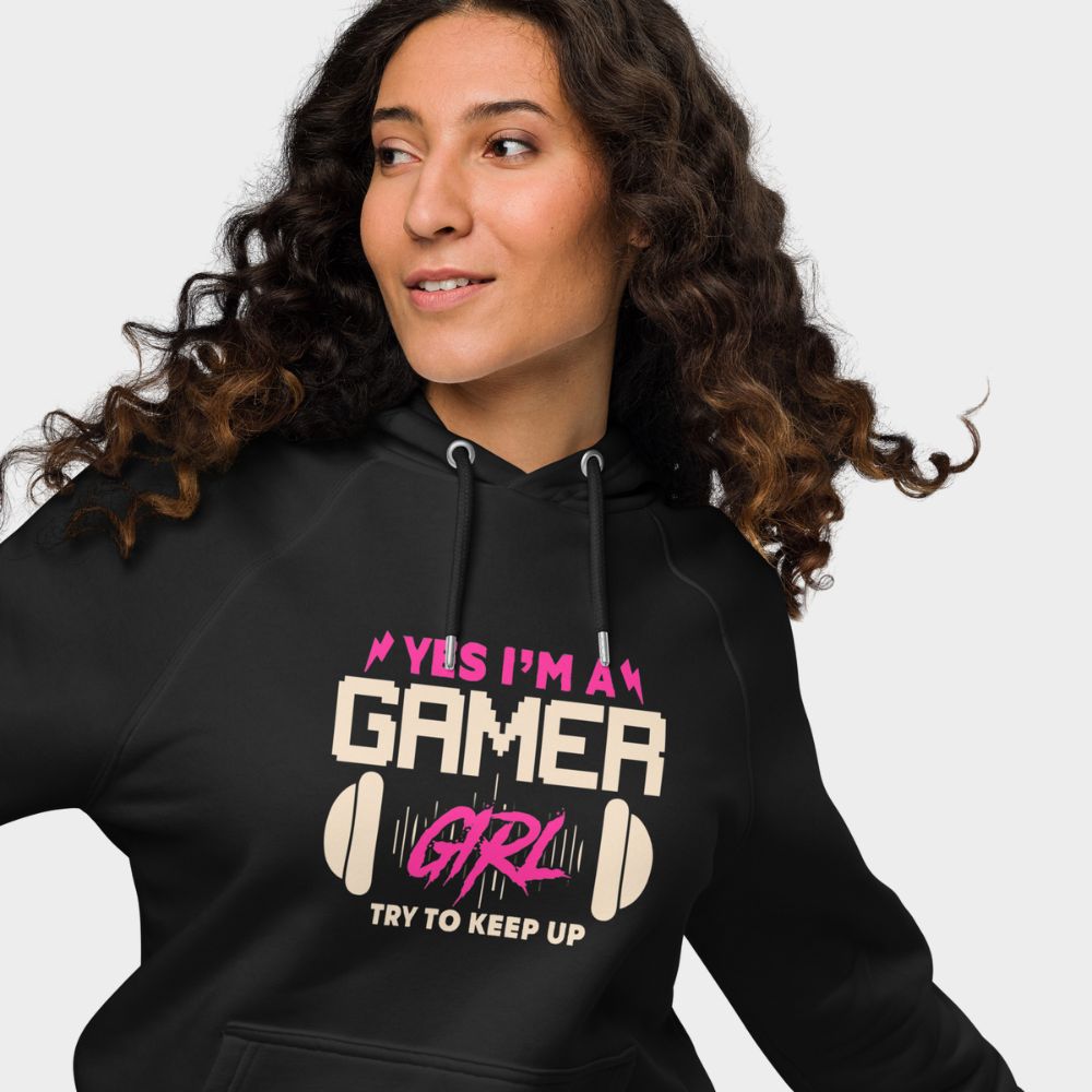 LouVoyage - Hoodie Women - I am Gamer - Black - XS/3XL