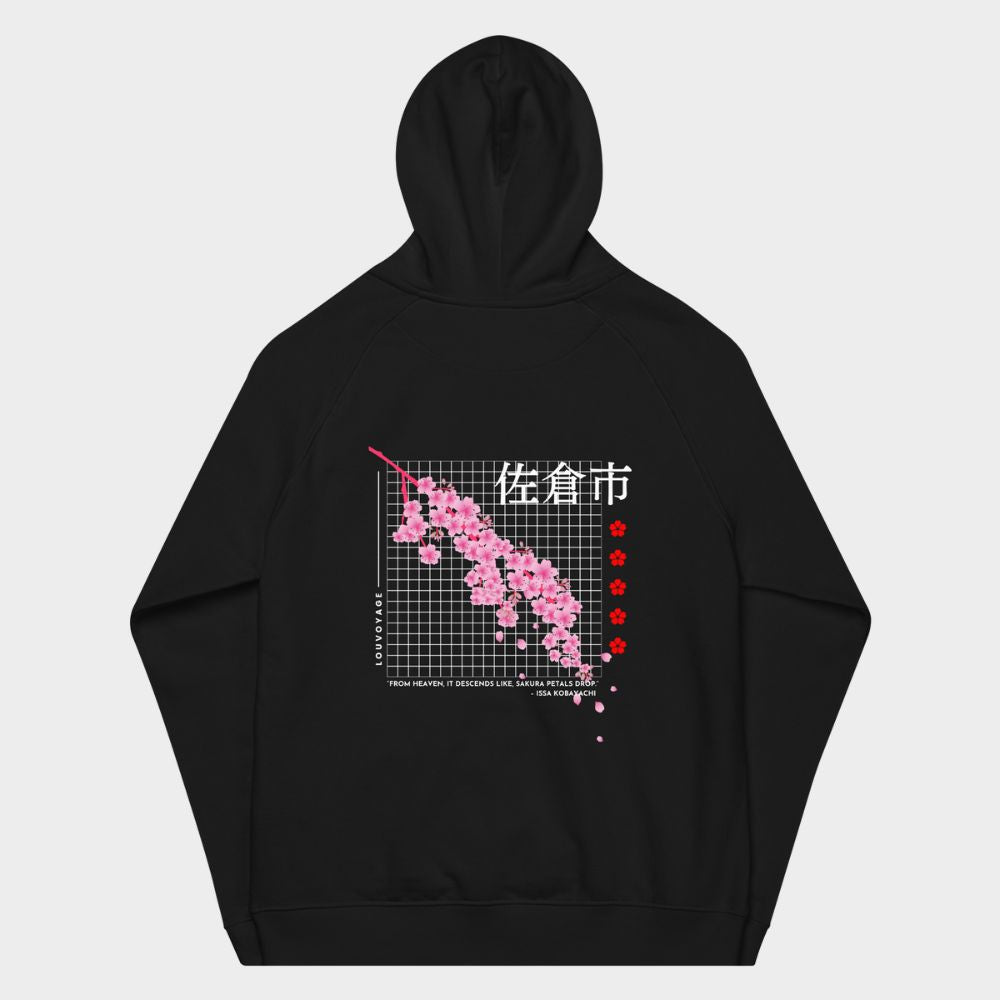 LouVoyage - Hoodie Women - Cyber Sakura - Black - XS/3XL