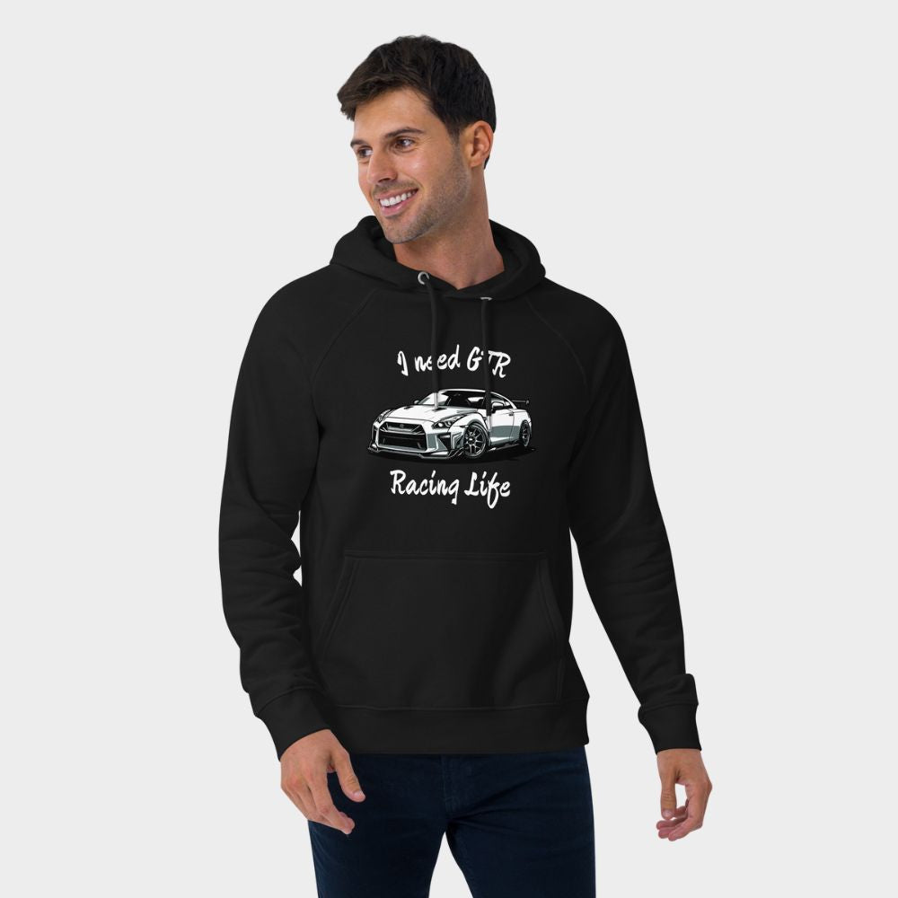 LouVoyage - Hoodie Men - I Need GTR - Black - XS/3XL