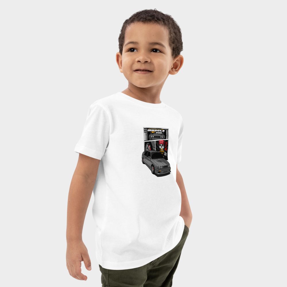 LouVoyage - T-shirt Boys - Muscles Car - White - 3/13Y