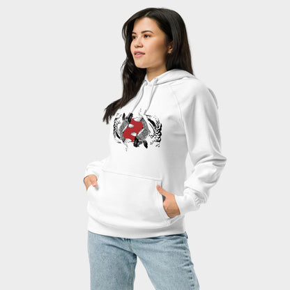 LouVoyage - Hoodie Women - Koi Fish - White - XS/3XL