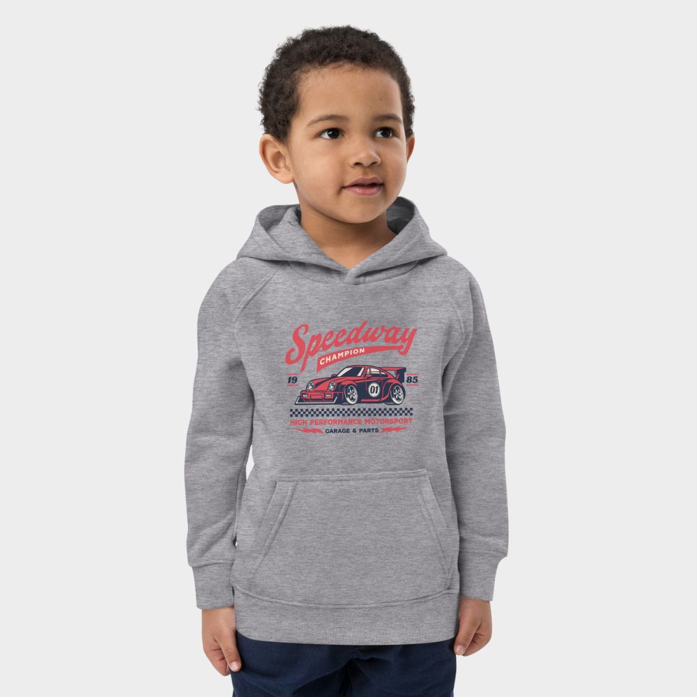 LouVoyage - Hoodie Boys - Speedway - Black & Gray - 4/12Y