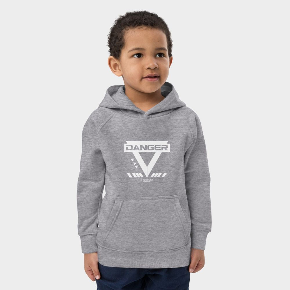 LouVoyage - Hoodie Boys - Danger Activated - Black & Gray - 4/12Y