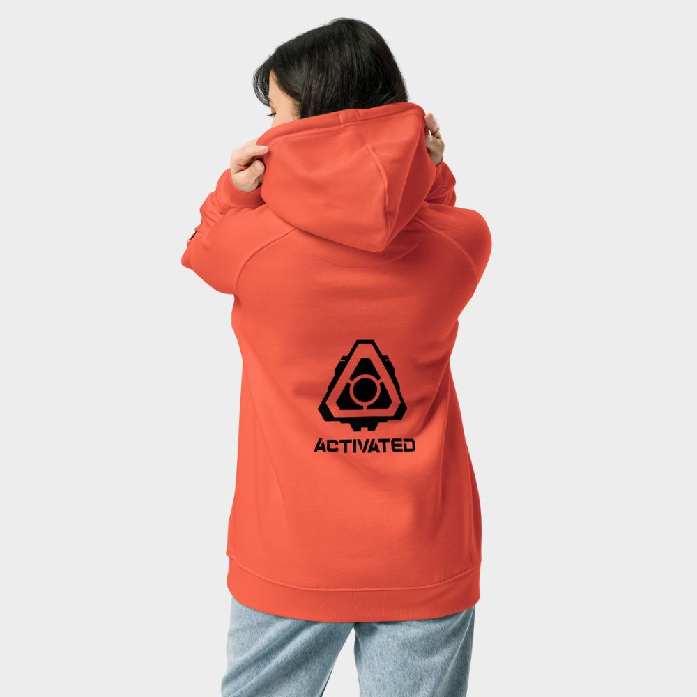 LouVoyage - Hoodie Women - Cyber Style - White & Orange - XS/3XL