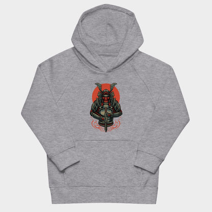 LouVoyage - Hoodie Boys - Japanese Samurai Demon - Black & Gray - 4/12Y