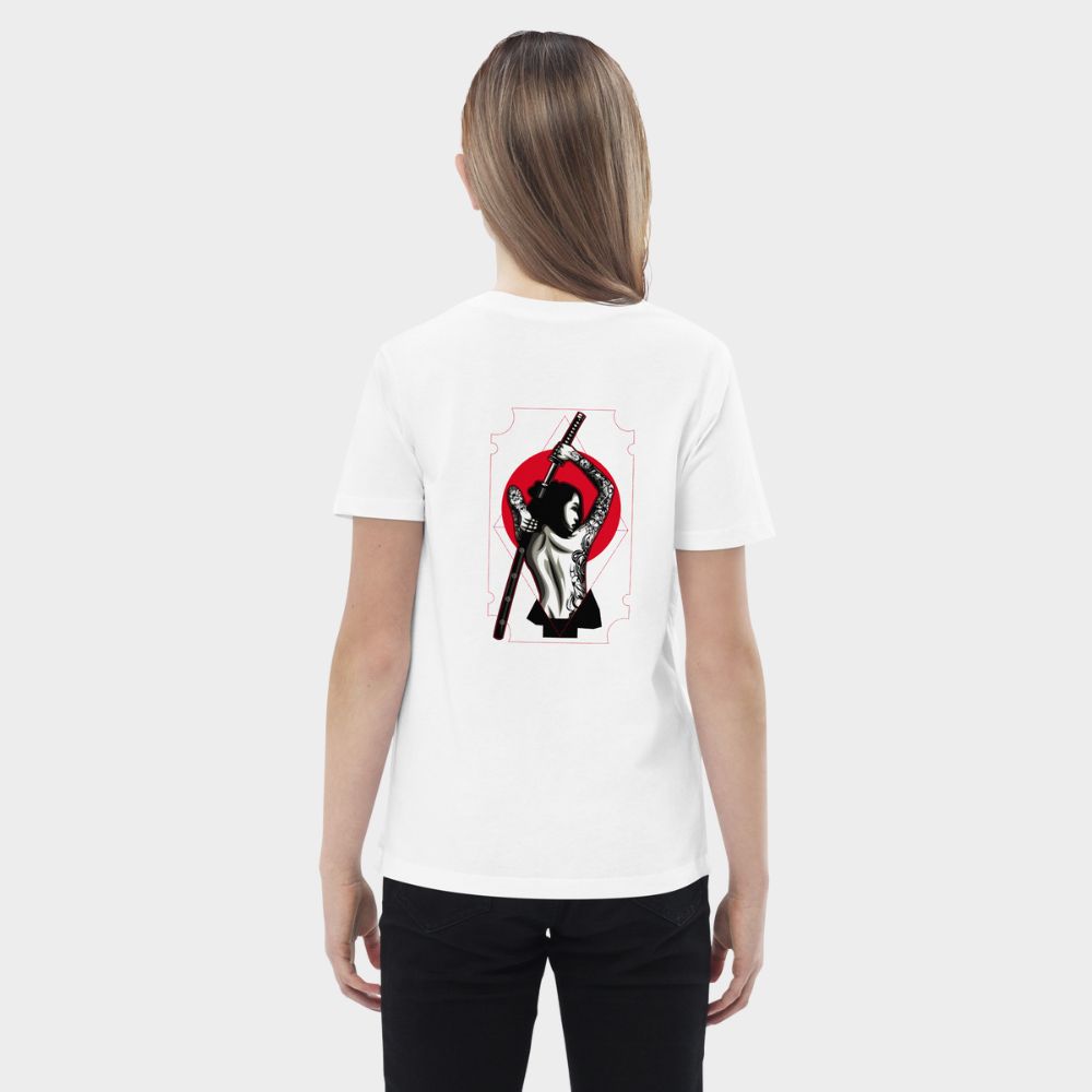 LouVoyage - T-shirt Girls - Samurai Geisha - White - 3/13Y