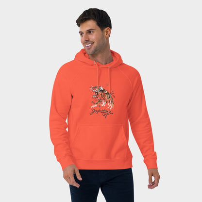 LouVoyage - Hoodie Men - Tiger - White & Orange - XS/3XL