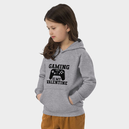 LouVoyage - Hoodie Girls - Gaming is my Valentine - Gray - 4/12Y