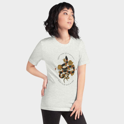 LouVoyage - T-shirt Women - Snake Phylosophy - White & Gray - XS/3XL